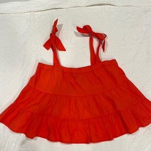 Orange/coral American Eagle tank swing top.